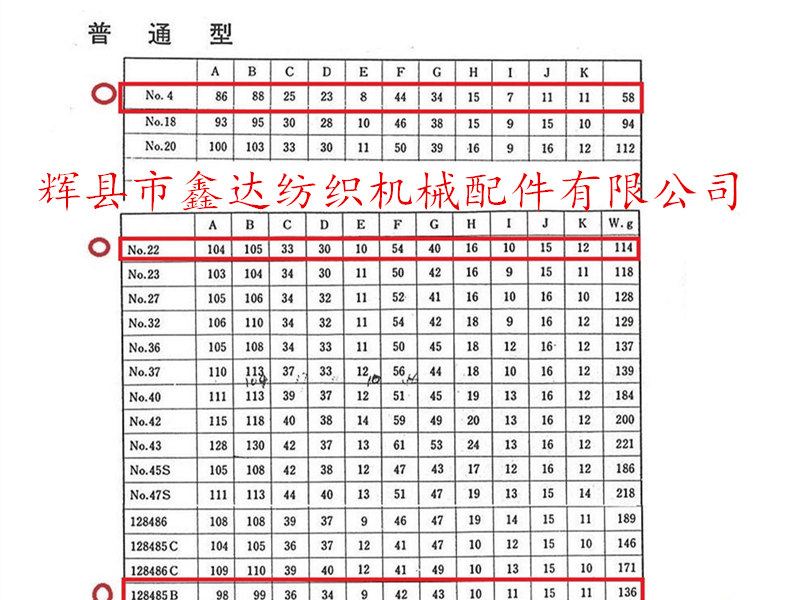 皮結尺寸_織機投梭結型號參數及規格尺寸